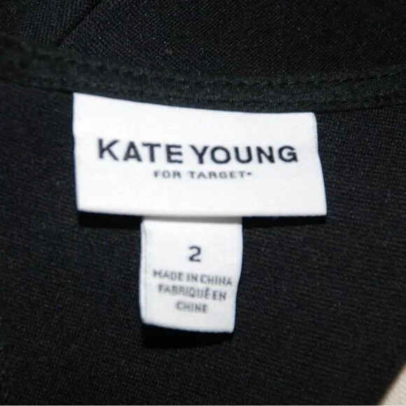 Kate Young Ladies Black Dress Size 2 Fit And Flare Back Zip Whimsy Goth - Picture 10 of 12